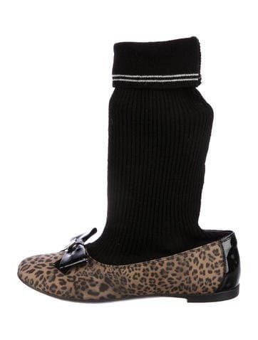 Monnalisa Girls' Suede Printed Flats
