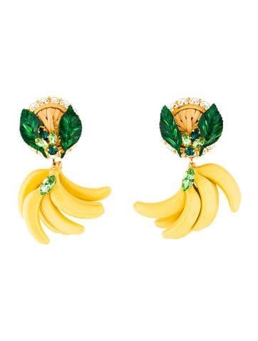 Dolce & Gabbana Cerimonia Banana Clip-on Earrings