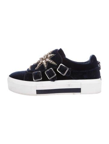 Alexander Mcqueen 2017 Embellished Velvet Sneakers