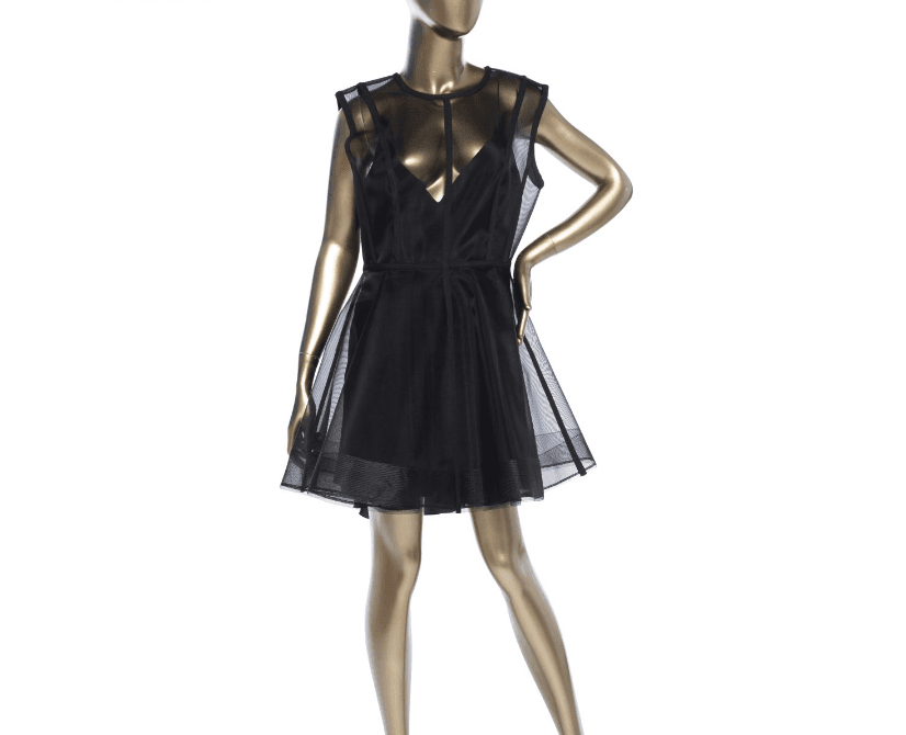 Alex Perry Sheer Panel Mini Dress