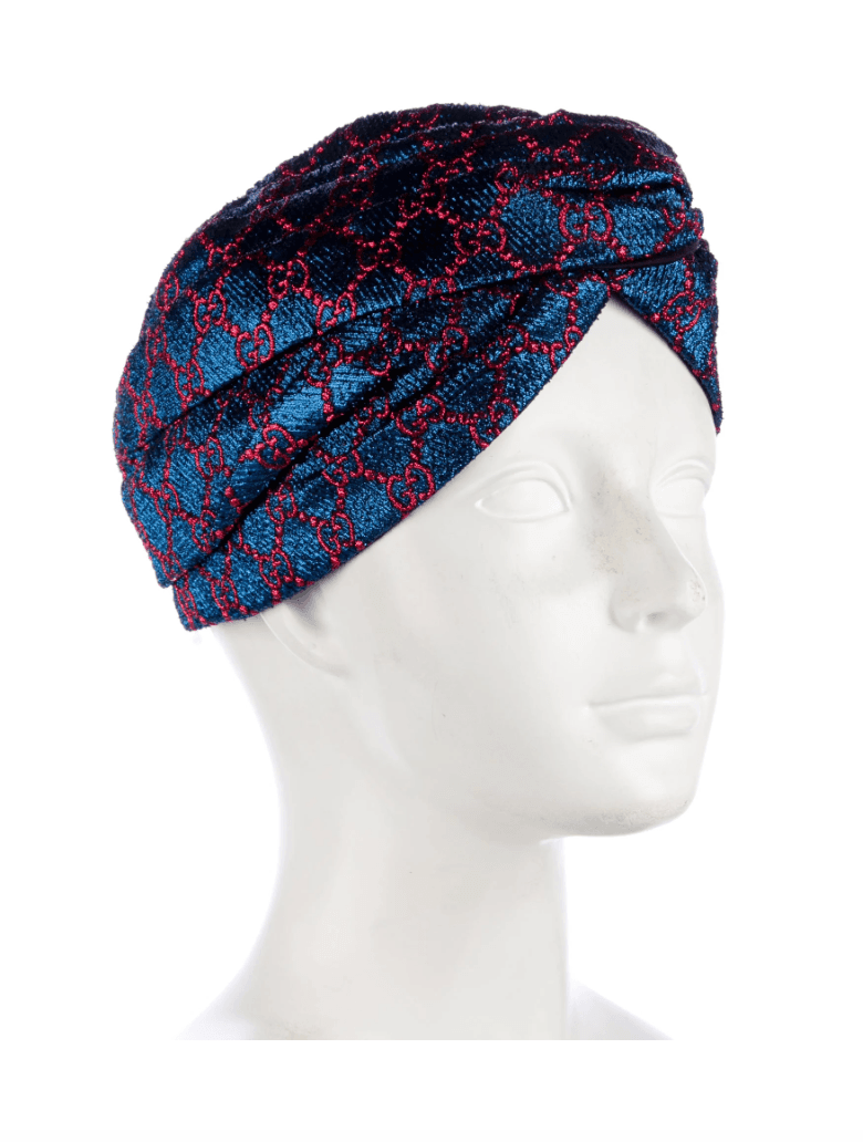 Gucci Blue Red Logo Turban