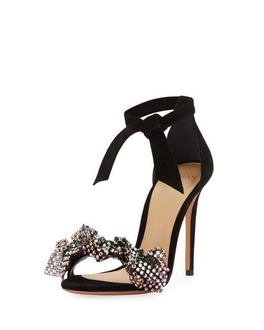 Alexandre Birman Women's Black Clarita Crystal-bow D'orsay Sandal 7