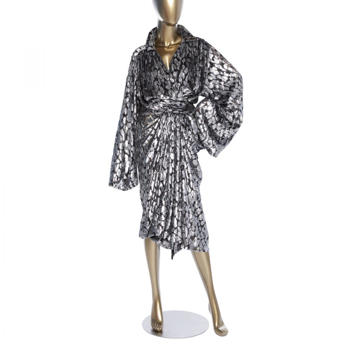 Michael Kors Metallic Kimono Midi Dress