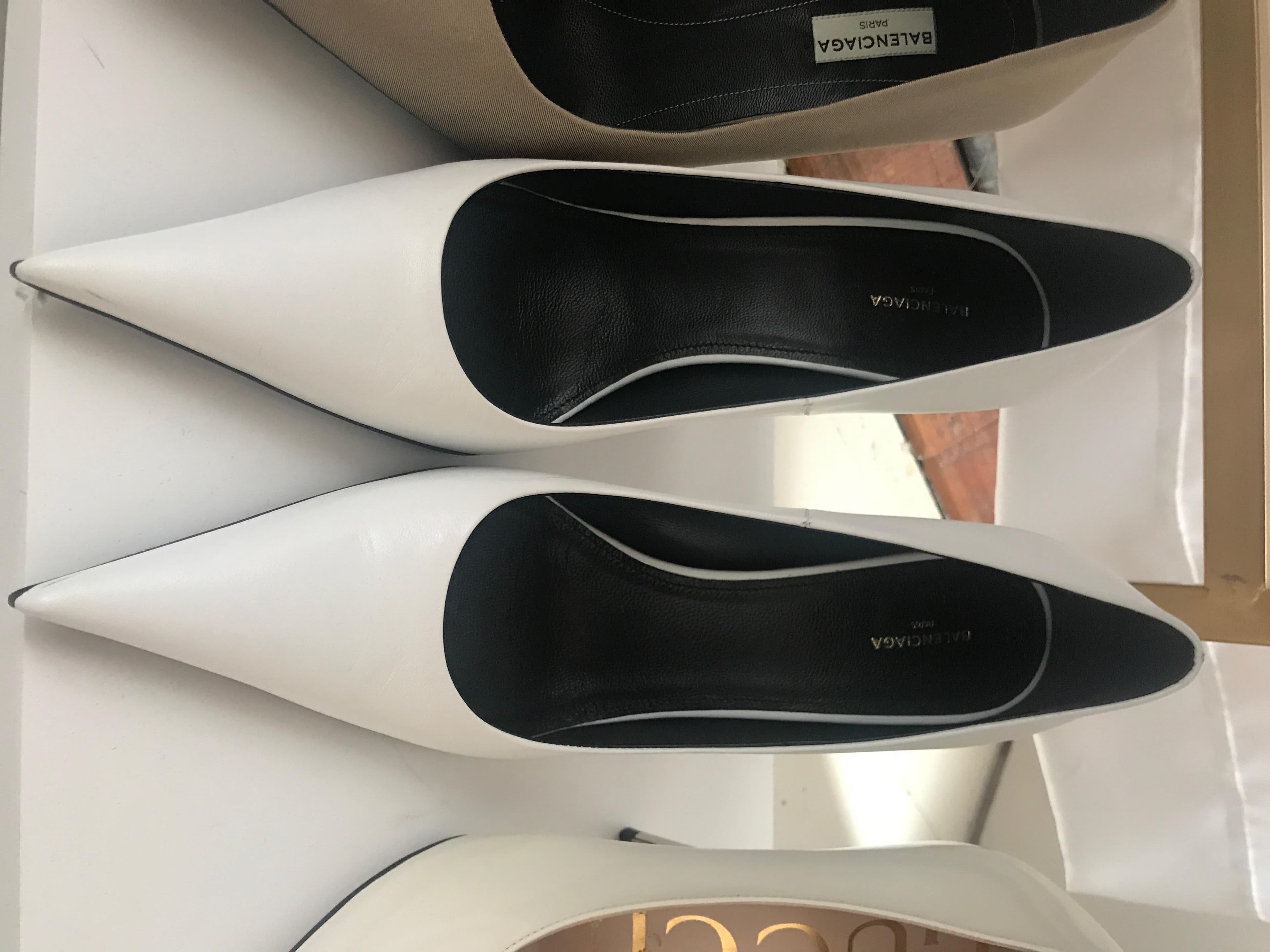 Balenciaga White Heels