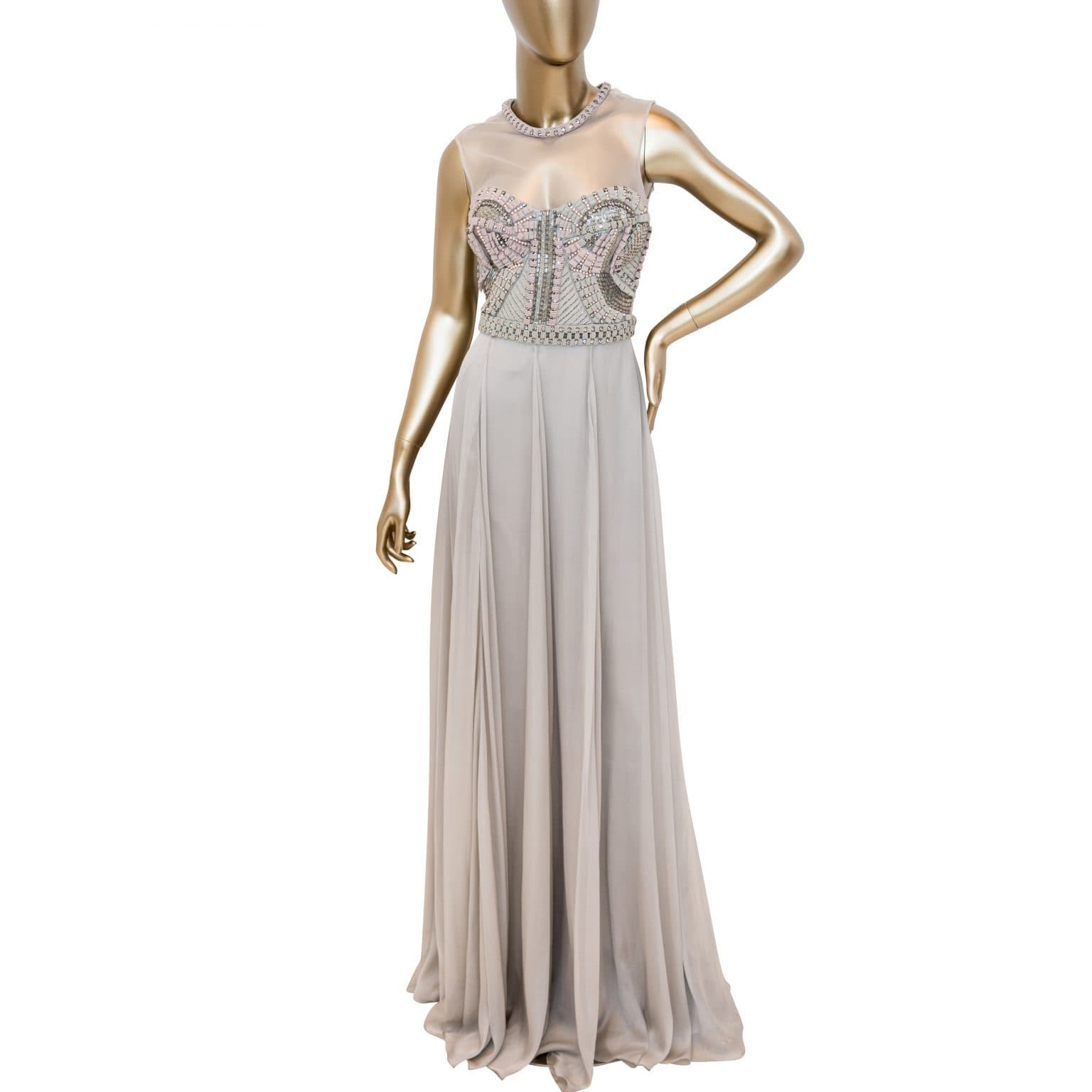 Temperley Long Sleeveless  Gown 6 gray