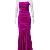 Dolce & Gabbana Strapless Ruched Silk Gown — image 1