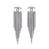 Chanel Cyrstal "cc" Chain Drop Earrings — image 3