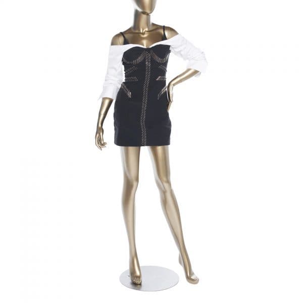 Alexander Wang Embroidered Poplin Sleeve Dress