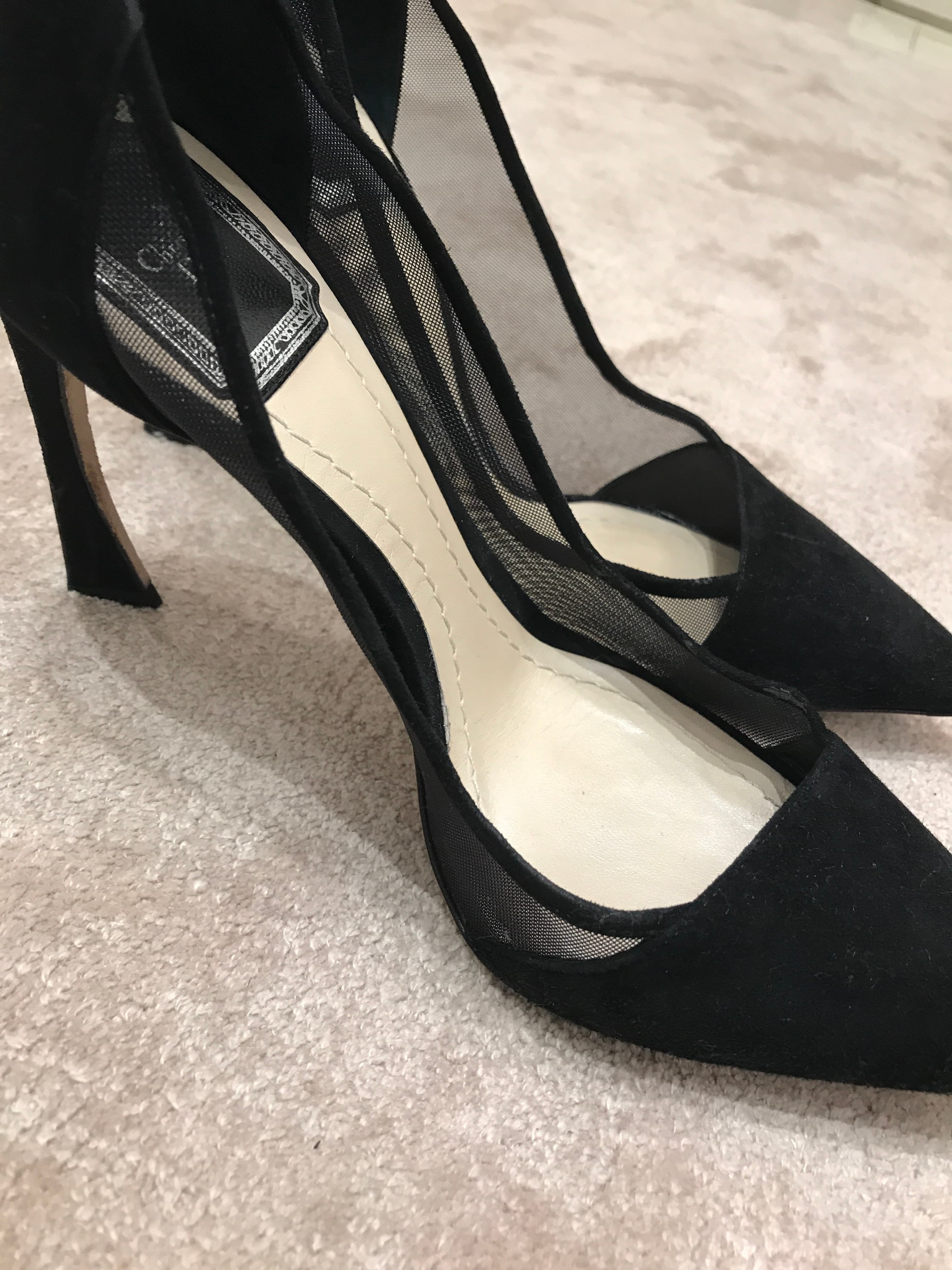 Christian Dior Black Suede Heels