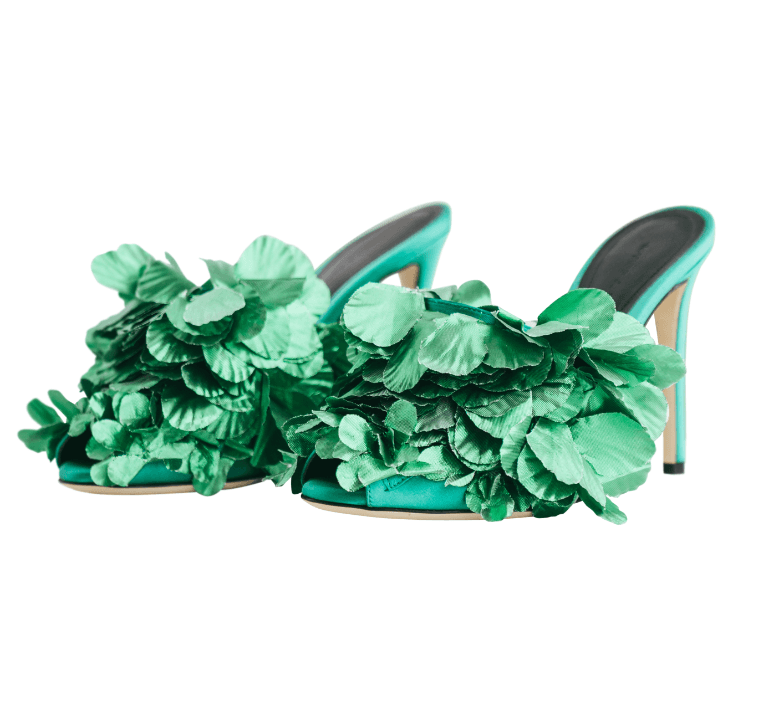 Marco De Vincenzo Satin Slide Sandals 7