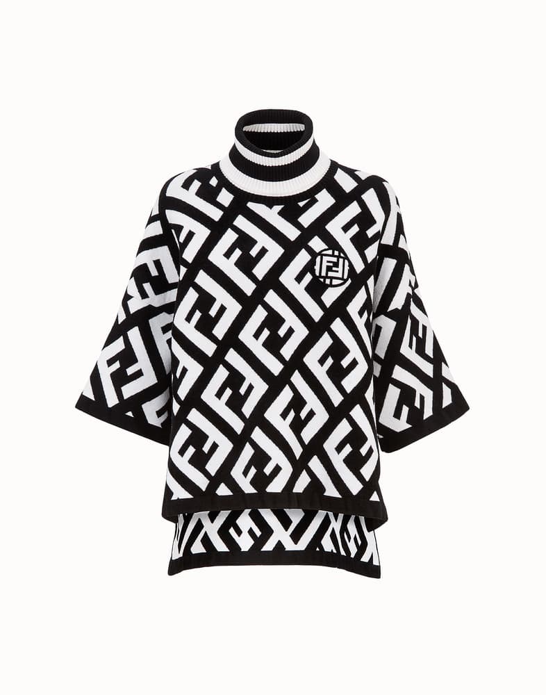 Fendi Jumper Multicolor Wool Poncho