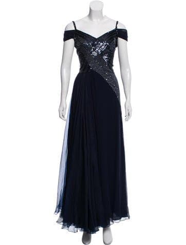 Elie Saab Embellished Silk Dress