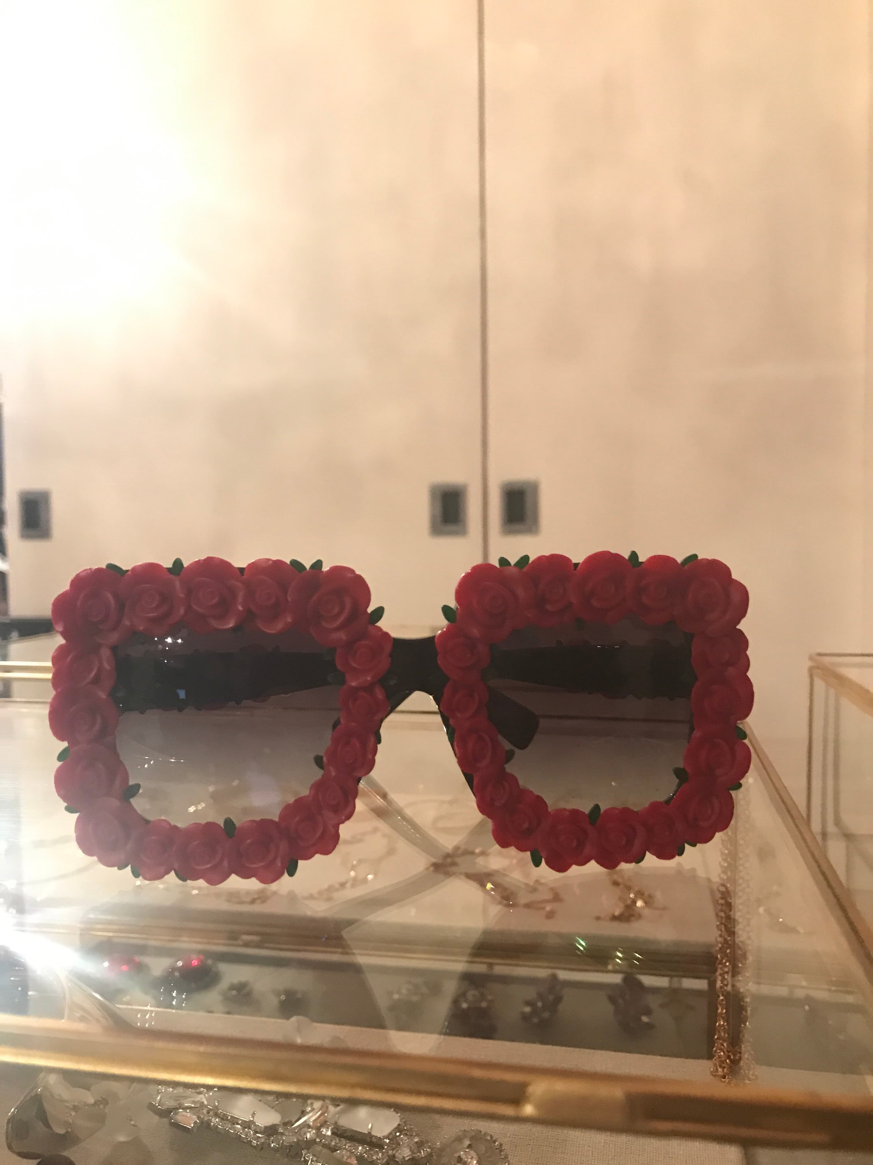 Dolce And Gabbana Oversized Square With Rose Triming