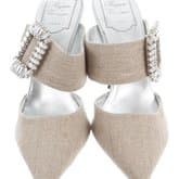 Roger Vivier Canvas Buckle Mules — image 1