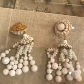 Lawrence Vrba White Clip On Earrings — image 1