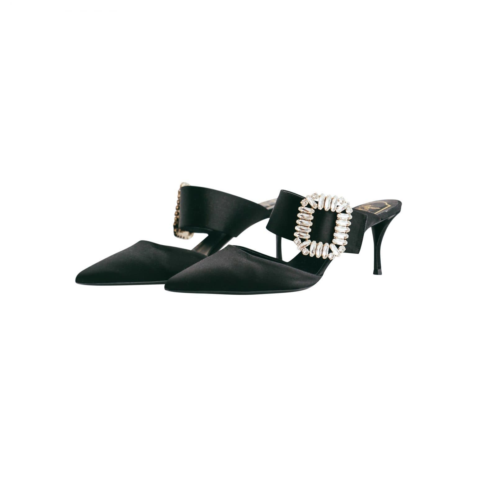 Roger Vivier Embellished Satin Mules 8