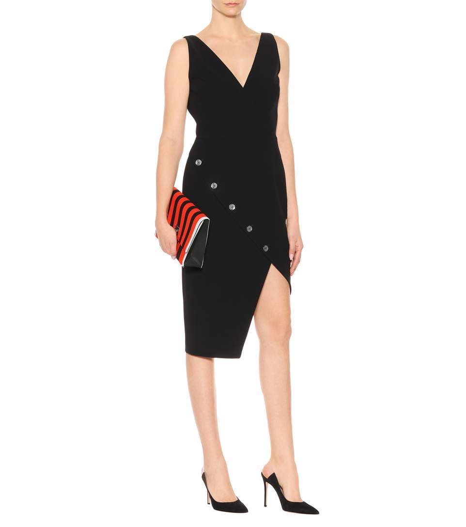 Altuzarra Marceau V-neck Sleeveless Asymmetric Button Cocktail