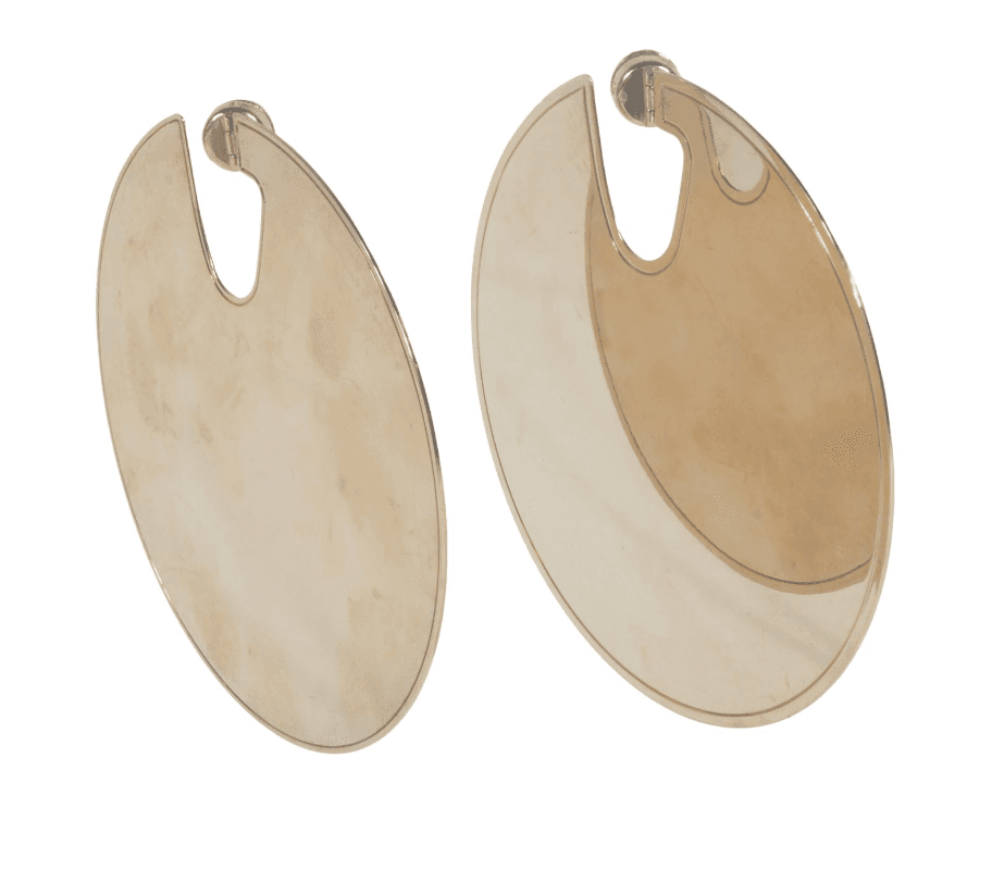 Givenchy Spring/ Summer 2016 Gold- Tone Jumbo Mirror Earrings