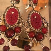 Lawrence Vrba Red Diamond Chandelier Earrings — image 1