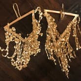 Lana Triangle Gold Tassel Earrings — image 1