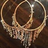 Lana Gold Hoop With Tassel Earring — image 1