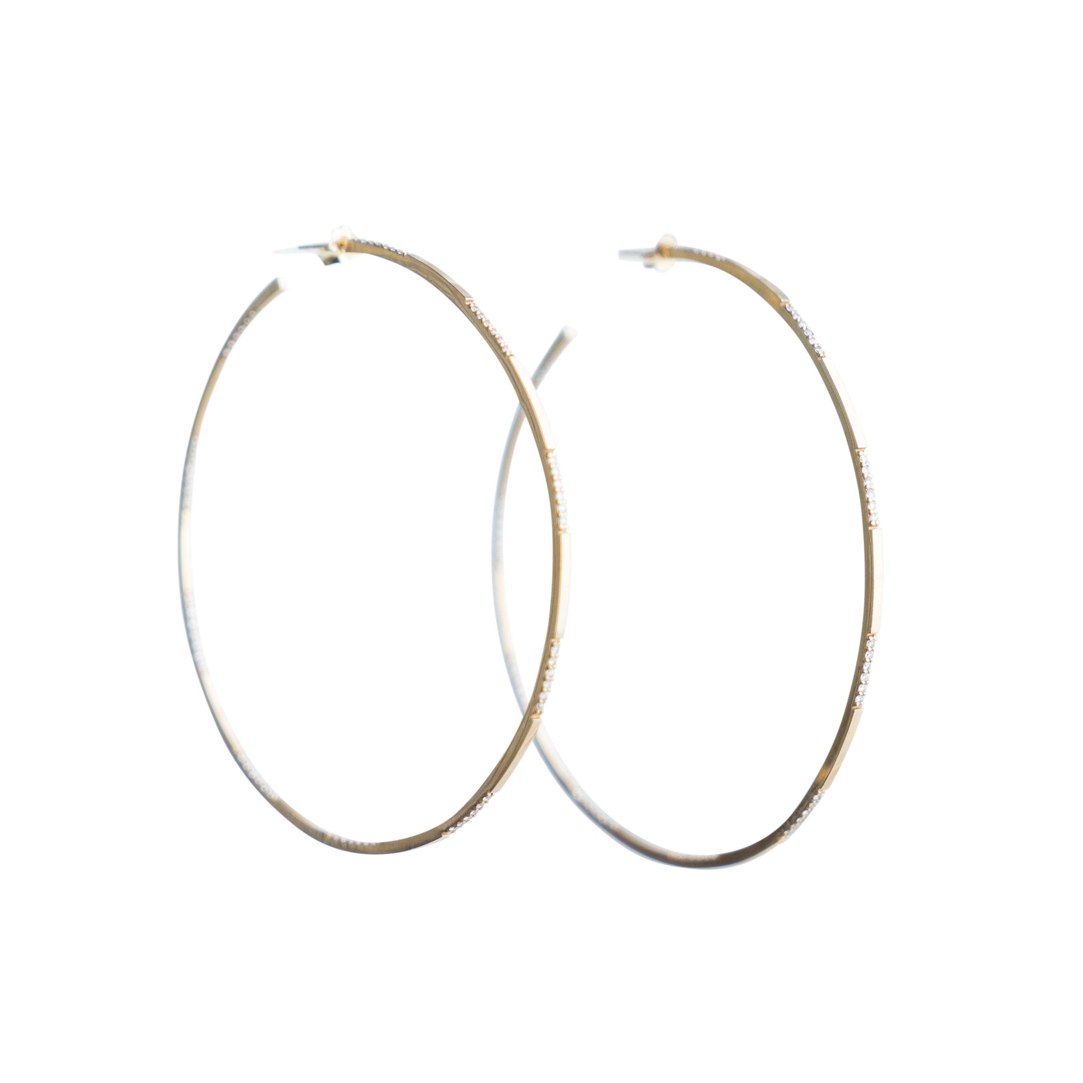 Lana Gold Diamond Pattern Hoop