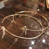 Lana Gold Hoop Diamond Feather — image 1