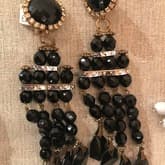 Chandelier Black Studded Diamond Earring — image 1