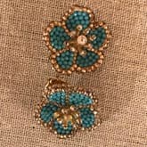 Vintage Flower Diamond Earrings — image 1
