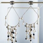Chanel Pearl And Black Earrings — image 1