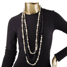 Chanel Black And White Pearl Necklace — image 1