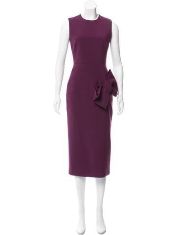 Roksanda Sleeveless Midi Dress With Crew Neck,