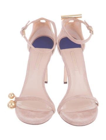 Stuart Weitzman Embellished Ankle Strap Sandals 10