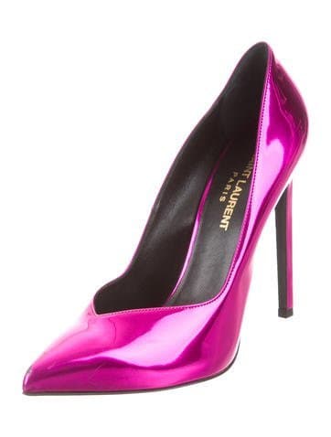 Saint Laurent Metallic Leather Pumps