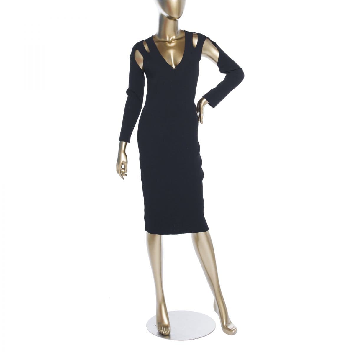 Alexander Mcqueen Cutout-accented Midi Dress