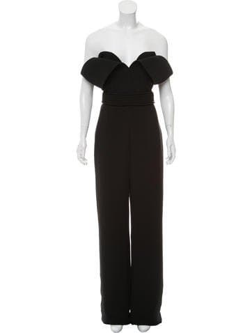 Brandon Maxwell Off-the-shoulder Wide Leg-leg Jumpsuit