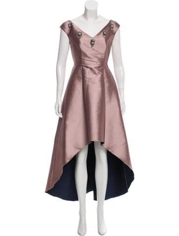 Sachin & Babi Embroidered High-low Gown