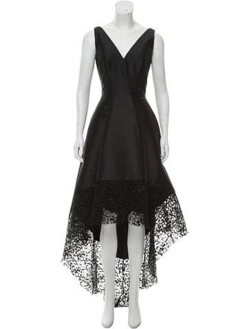 Monique Lhuillier Lace-trimmed Sleeveless Dress