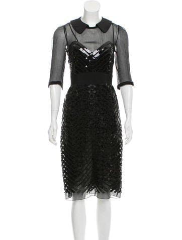 Prada Embellished Silk Dress