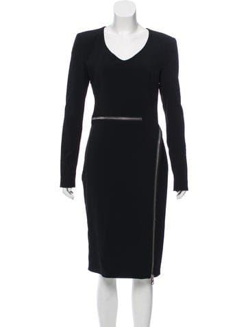 Tom Ford Structured Midi Dress With Zipper Detail