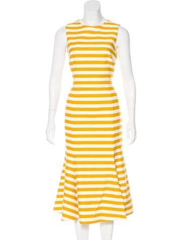 Dolce & Gabbana Striped Open Back Dress