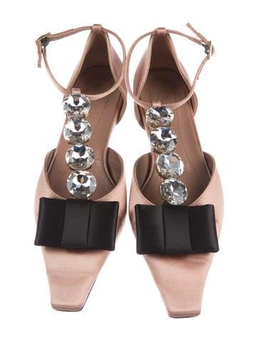 Marni 2017 Satin Embellished Flats