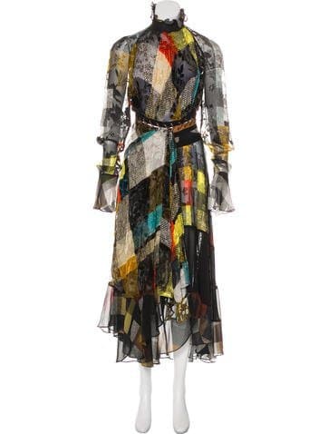 Preen By Thornton Bregazzi Silk-blend Maxi Dress