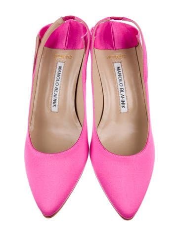 Vetements X Manolo Blahnik 2017 Satin Slingback Pumps