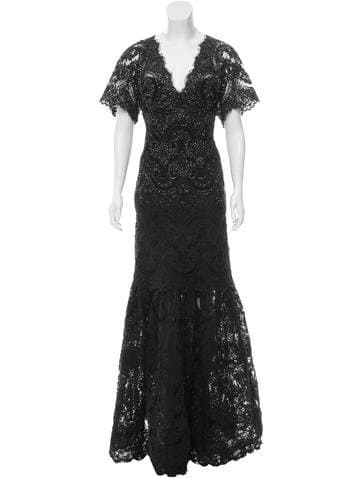 Marchesa Beaded Lace Gown