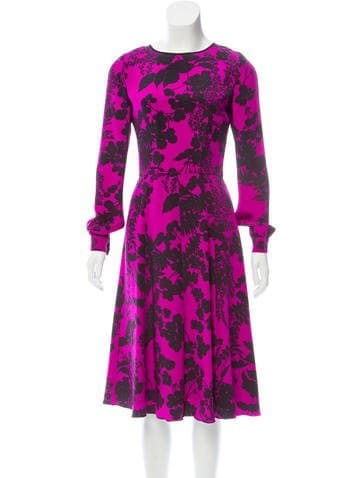 Oscar De La Renta 2016 Floral Print Dress
