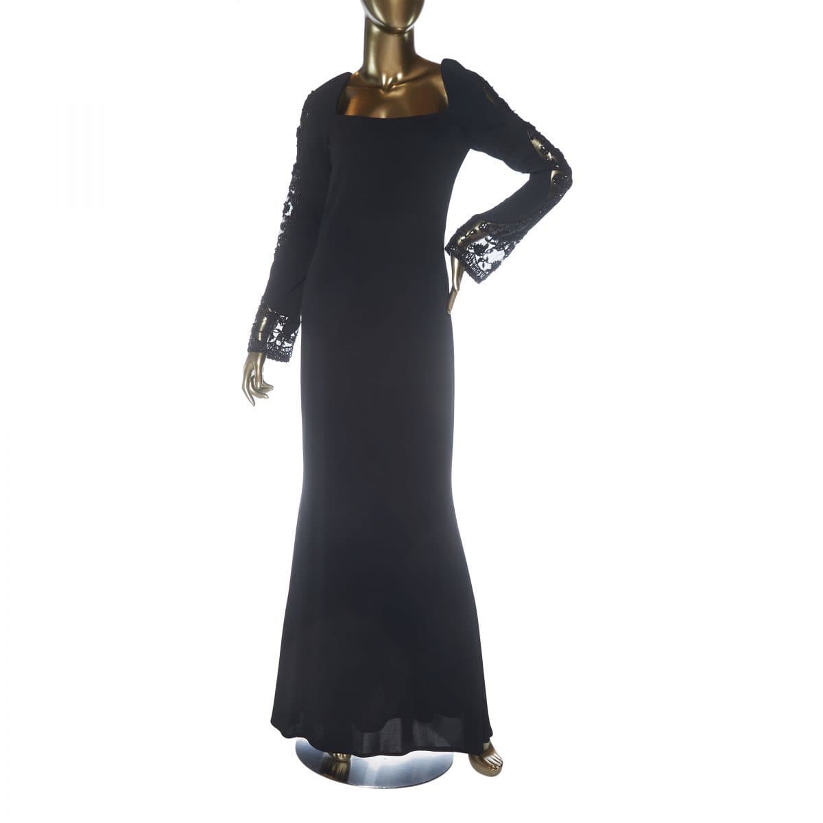 Reem Acra Long Sleeve Evening Dress