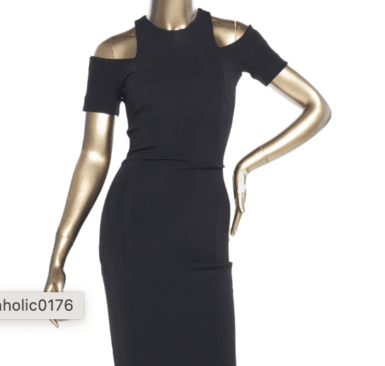 Victoria Beckham Cold-shoulder Midi Dress