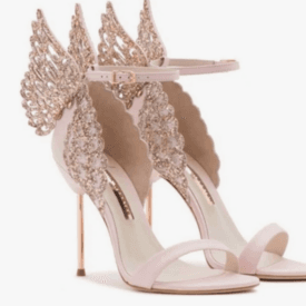 Sophia Webster Evangeline Angel Wing Sandals, Pink Glitter — image 2