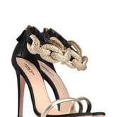 Giambattista Valli Black Python And Chain Sandals — image 1